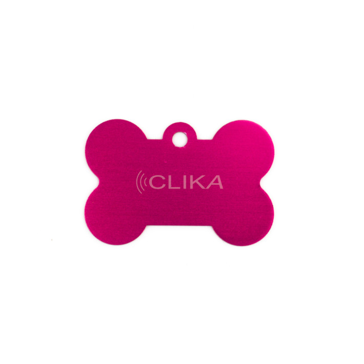Placa ID animal de estimação – Formato Osso 38mm (Várias cores)