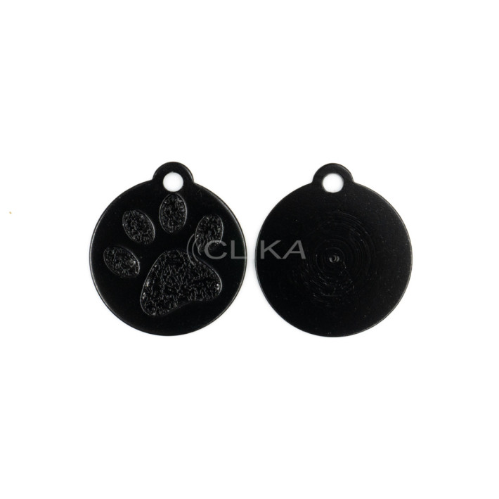 Placa ID animal de estimação – Formato Redondo com ABA 23mm – Osso (Várias cores)