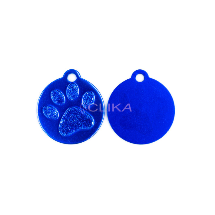 Placa ID animal de estimação – Formato Redondo com ABA 23mm – Osso (Várias cores)