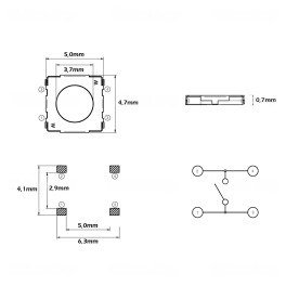 Botão comando micro switch