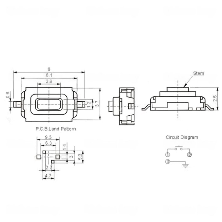 Botão comando micro switch