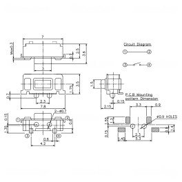 Botão comando micro switch