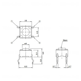 Botão comando micro switch