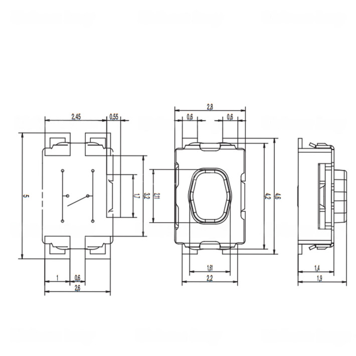 Botão comando micro switch