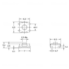 Botão comando micro switch