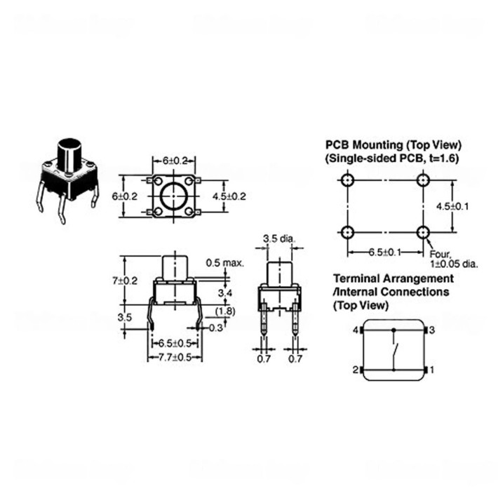 Botão comando micro switch