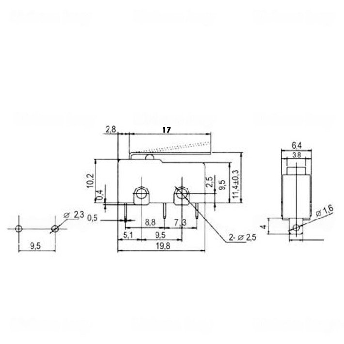Botão comando micro switch