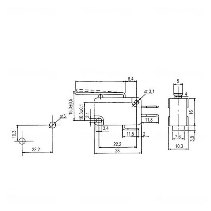 Botão comando micro switch