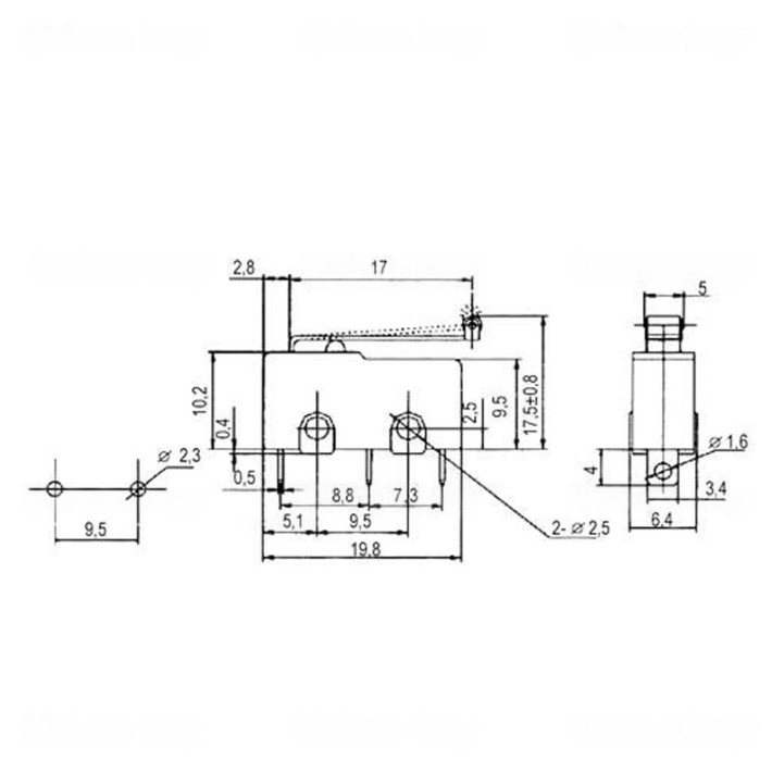 Botão comando micro switch
