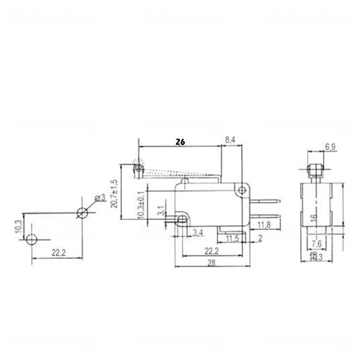 Botão comando micro switch