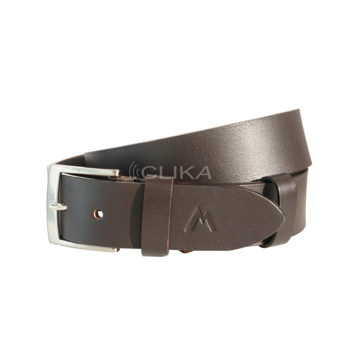 Cinto 100% pele genuína – com Logo gravado – Castanho 40mm