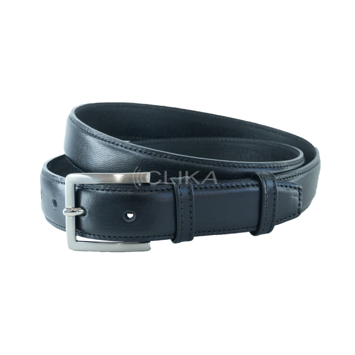 Cinto 100% pele genuína – com costura e sem logo gravado – Preto