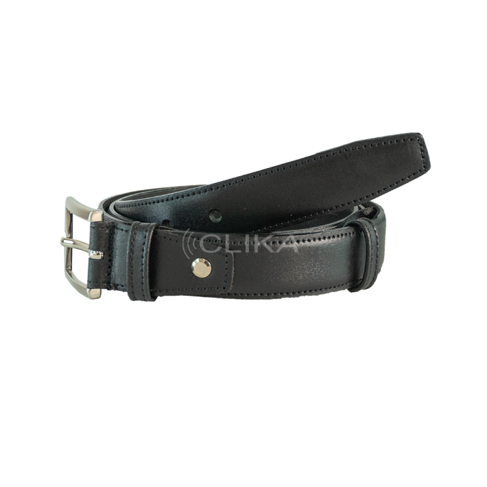 Cinto em Crute – longo para corte ajustável c/ parafuso – Preto 30mm – com costura