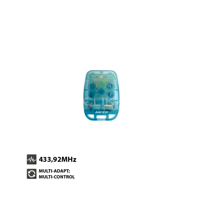 Comando Garagem ADYX TE433HG BRAVO