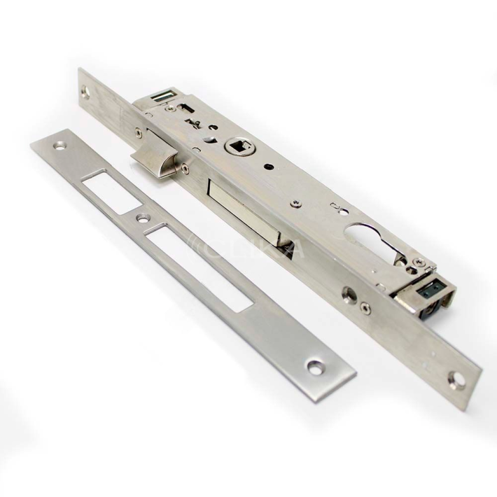 Fechadura de embutir alumínio Tesa 4230 com 3 pontos de fecho.