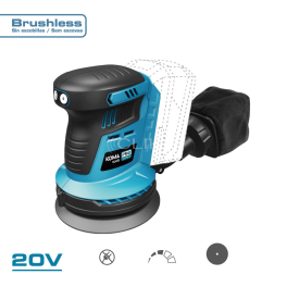 Lixadora excêntrica 20V brushless (sem bateria e carregador) 13x30x15cm Lixadora excêntrica 20V brushless (sem bateria e carregador) 13x30x15cm