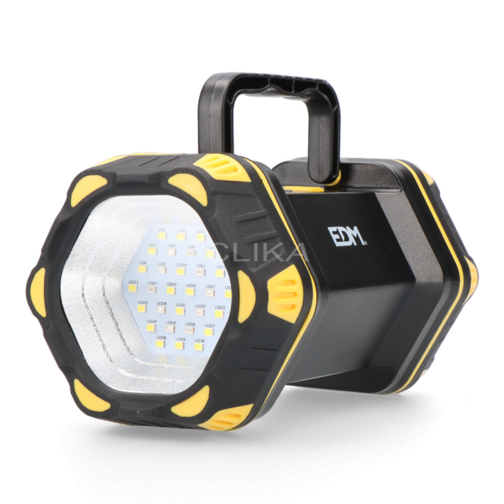 Lanterna de mão com led frontal 400lm + lateral 200lm