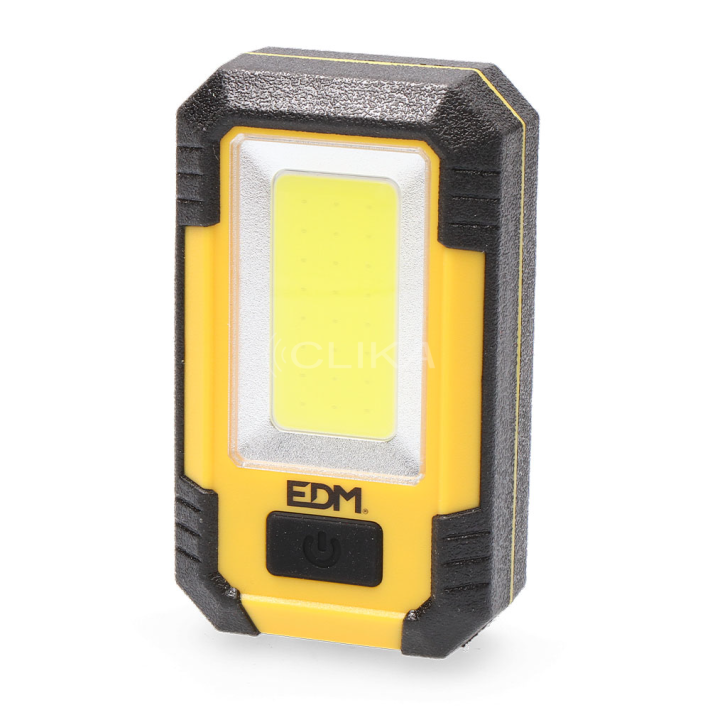 Lanterna LED cob 8W 500lm recarregável com usb. Com gancho + íman + suporte. Função power bank. Inclui cabo de carregamento