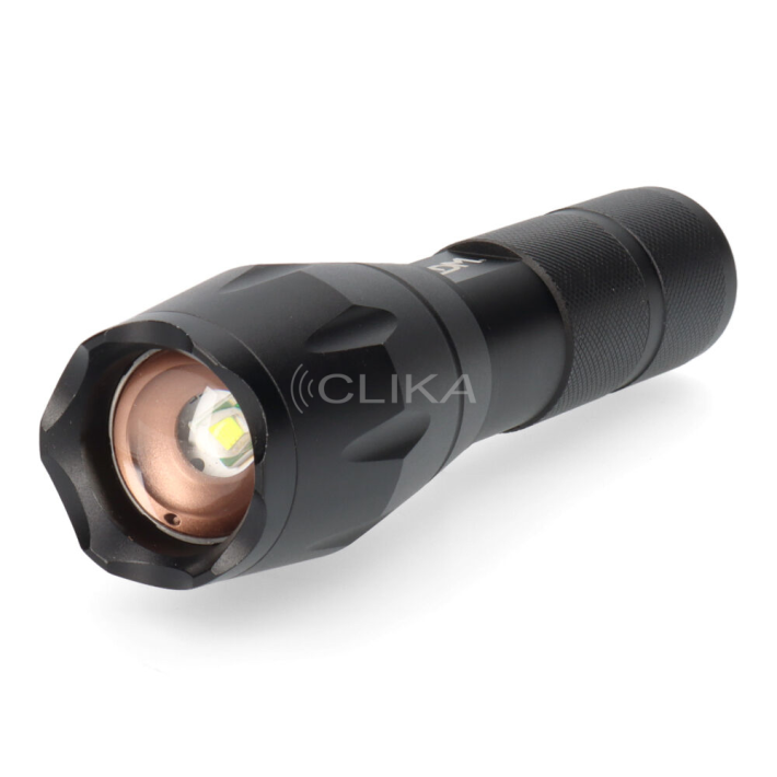 Lanterna de alumínio com zoom. 1 LED cree xml-t6 3xAAA (pilhas incluídas)