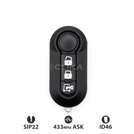 Comando FIAT / CITROEN / LANCIA redondo Delphi – 3 botões