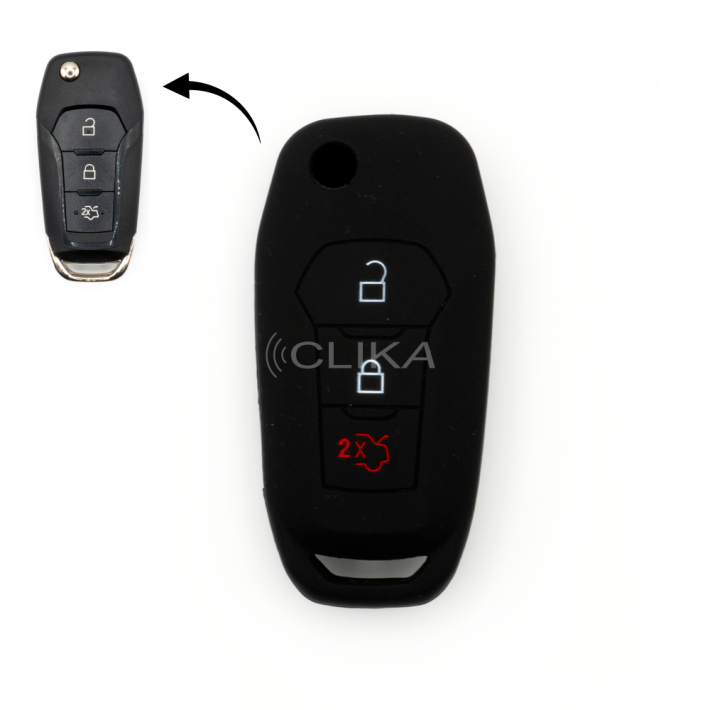 Capa Silicone Ford – 3 Botões