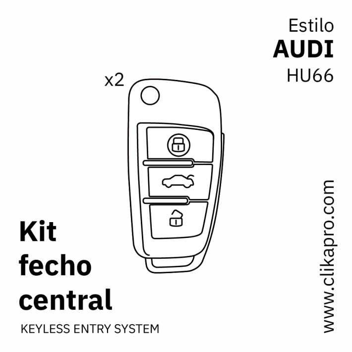 Kit Fecho central – Tipo AUDI – HU66