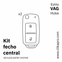 Kit Fecho central – Tipo VAG – 2 Botões – HU66