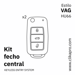 Kit Fecho central – Tipo VAG – 3 Botões – HU66