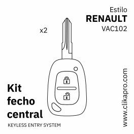Kit Fecho central – Tipo RENAULT – VAC102