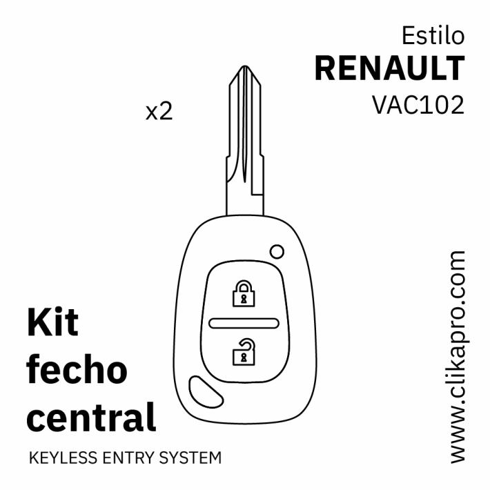 Kit Fecho central – Tipo RENAULT – VAC102
