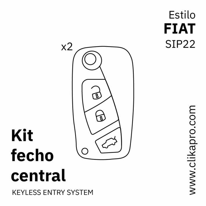 Kit Fecho central – Tipo FIAT – SIP22