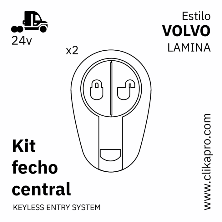 Kit Fecho central – Tipo Camião VOLVO – 24V