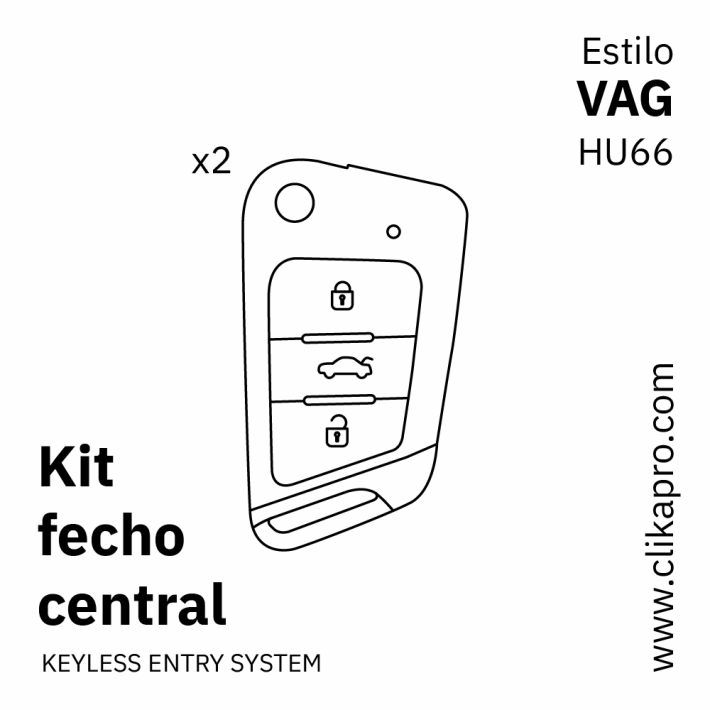 Kit Fecho central – Tipo VAG – HU66