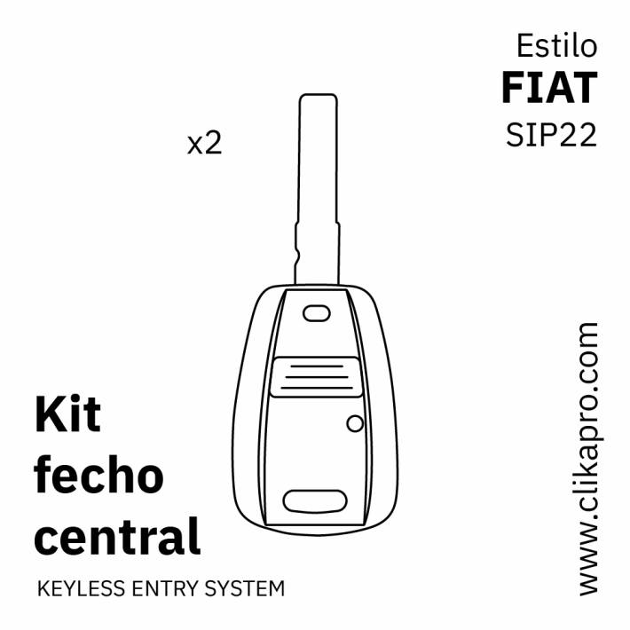 Kit Fecho central – Tipo FIAT – 1 botão – SIP22
