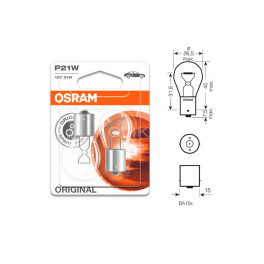 Pack 2 lâmpadas P21W 12V 21W