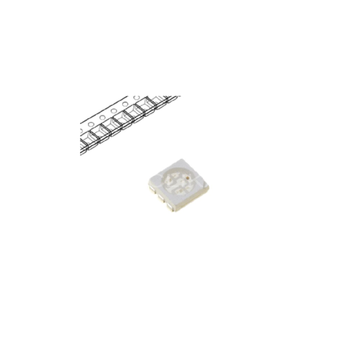 Led Smd 5050 Plcc6 Vermelho 1200-1600mcd 5x5x1.5mm