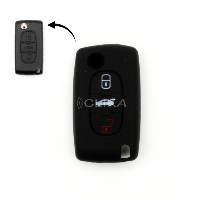 Capa Silicone Peugeot / Citroen – 3 Botões