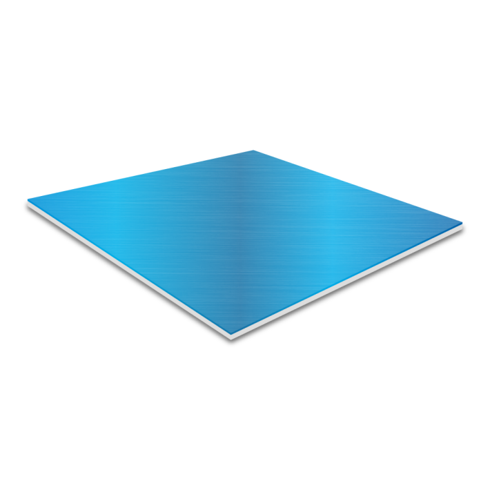 Placa para Gravação Gravolaser – ABS - Azul Metálico Escovado/Branco