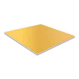 Placa para Gravação Gravolaser – ABS – Dourado Claro/Branco