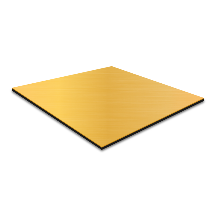 Placa para Gravação Gravolaser – ABS - Dourado Claro/Preto