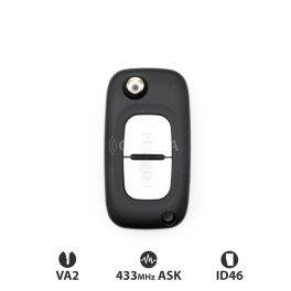 Comando Renault Clio / Modus / Twingo – 2 Botões – Retrátil PCF7961 