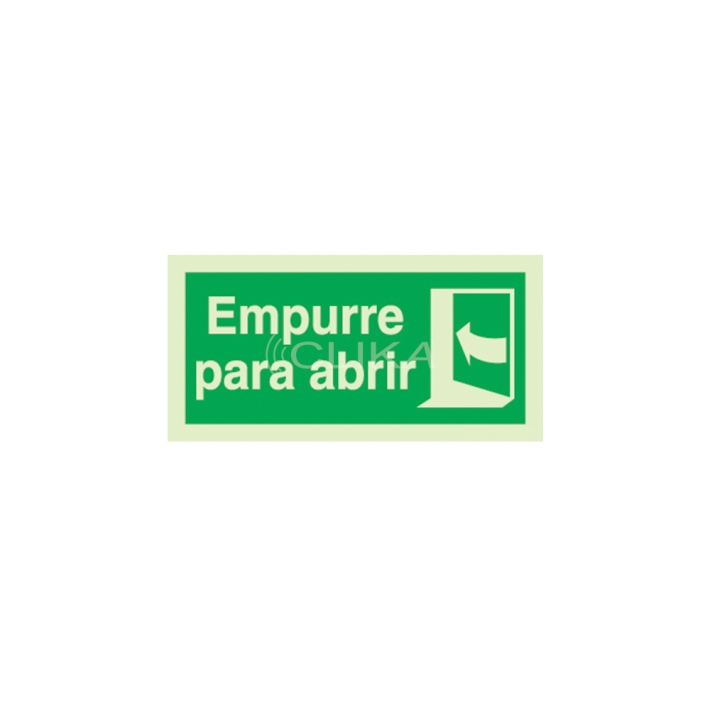 Sinal de empurre para abrir - P 02 78