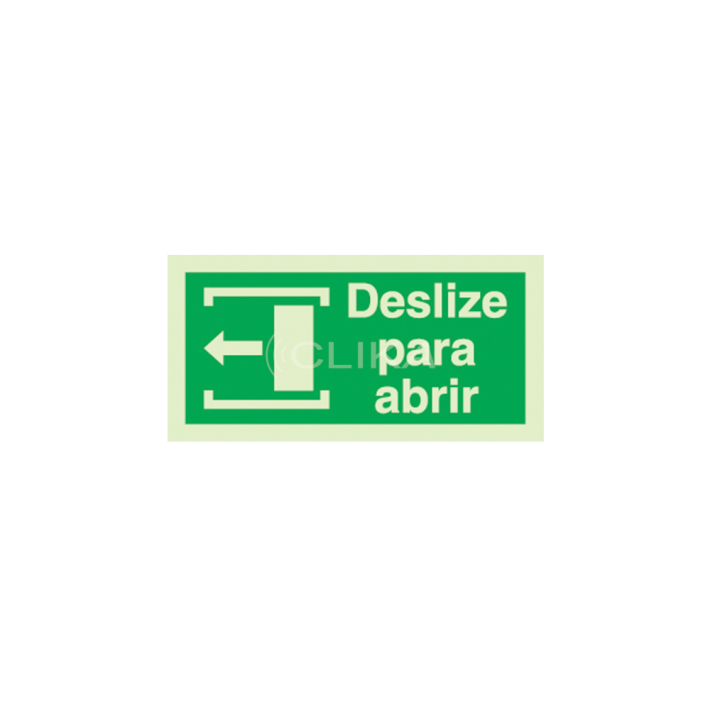 Sinal de deslize para a esquerda para abrir - P 02 82