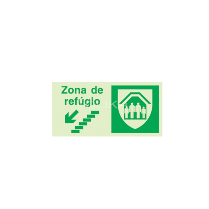 Sinal de zona de refúgio descer à esquerda - P 03 78