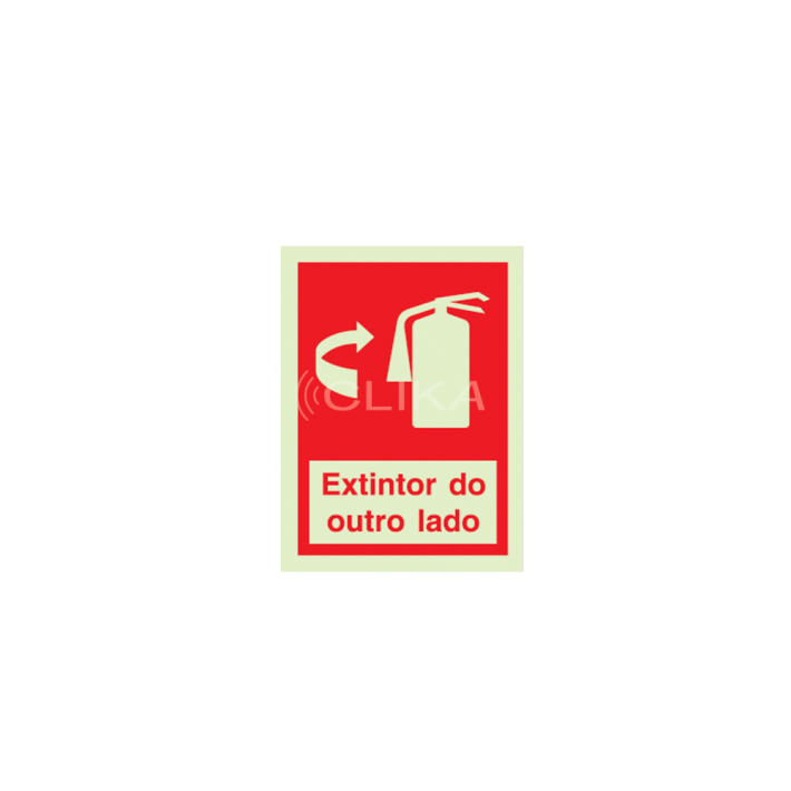 Sinal de extintor do outro lado - P 04 25
