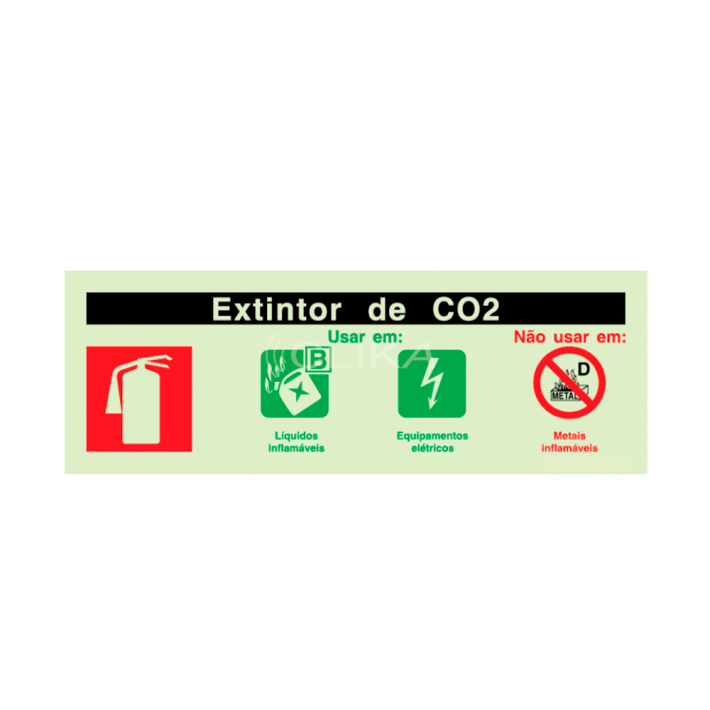 Sinal de agente extintor de CO2 - P 04 49