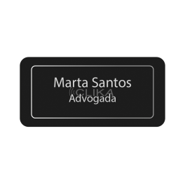 Placa caixa de correio – 9 cm com 2 linhas Placa caixa de correio – 9 cm com 2 linhas