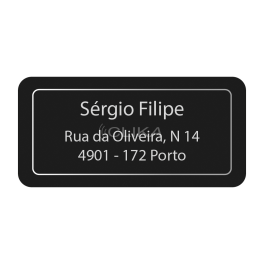 Placa caixa de correio – 9 cm com 3 linhas Placa caixa de correio – 9 cm com 3 linhas