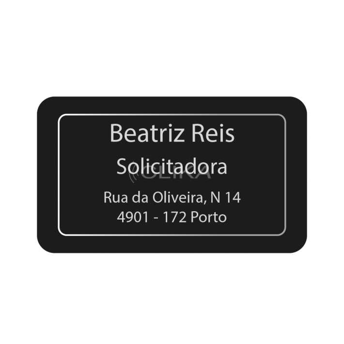 Placa caixa de correio – 9cm com 4 linhas 