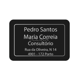 Placa caixa de correio – 9 cm com 5 linhas Placa caixa de correio – 9 cm com 5 linhas
